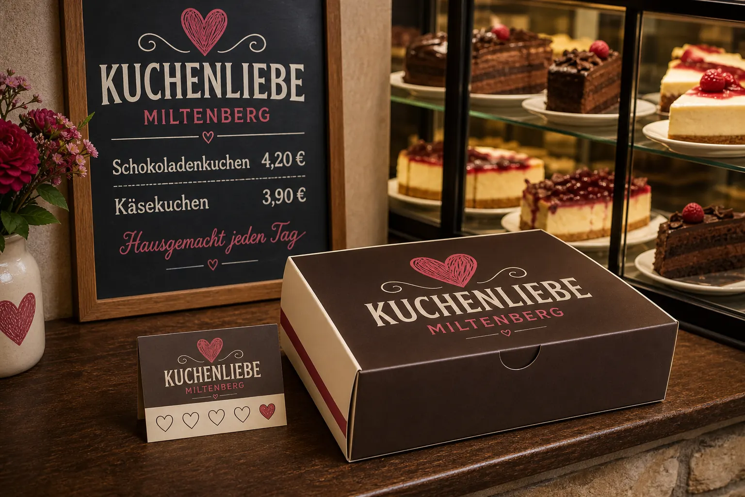 Mockup für einen kleinen Kuchenladen